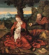 Barend van Orley Rest on the Flight into Egypt oil painting